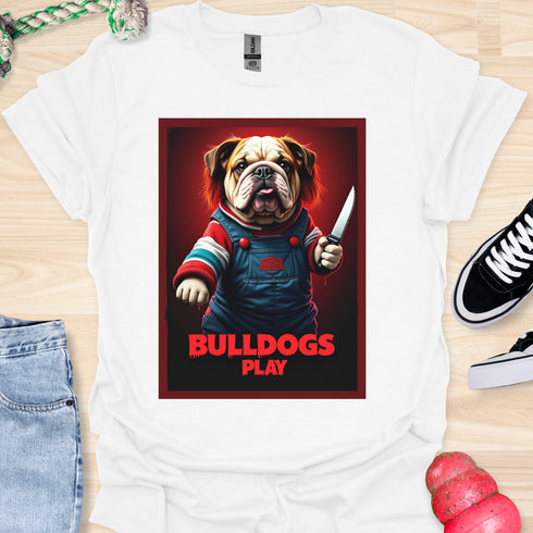 Bulldogs Play - Halloween - V1 - Redhead Bulldog T-Shirt